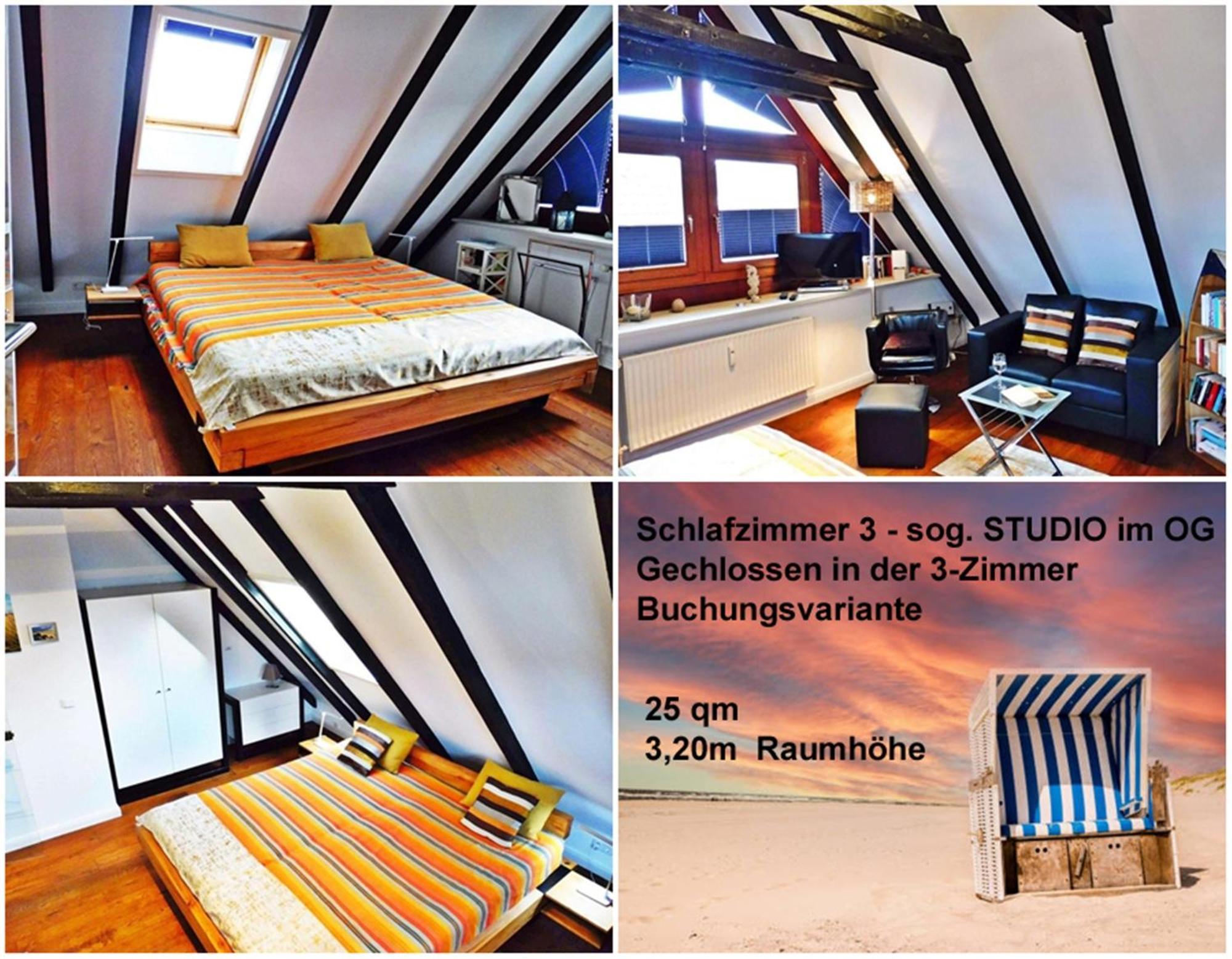 3-Zimmer-Ferienwohnung Deichwiese Westerland 1-3 Personen 外观 照片